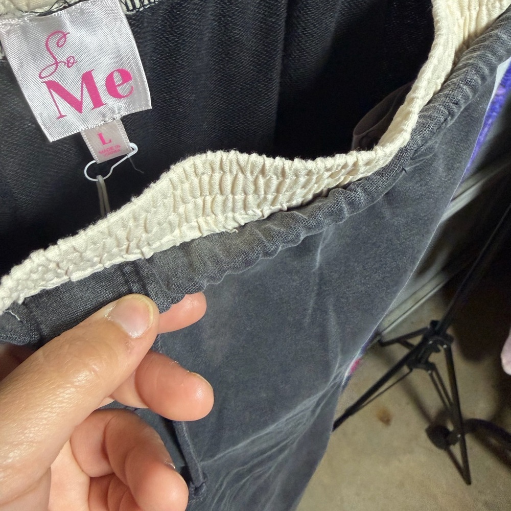 So Me Women's Charcoal Straight Leg Pants - Picture 5 of 6